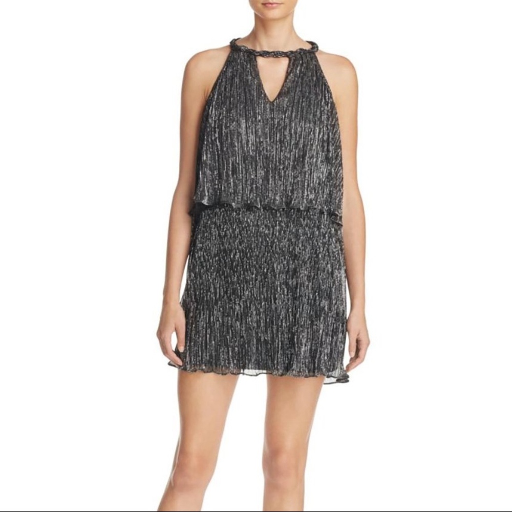 Ella Moss Womens Party Dress Metallic Braided - Picture 3 of 6
